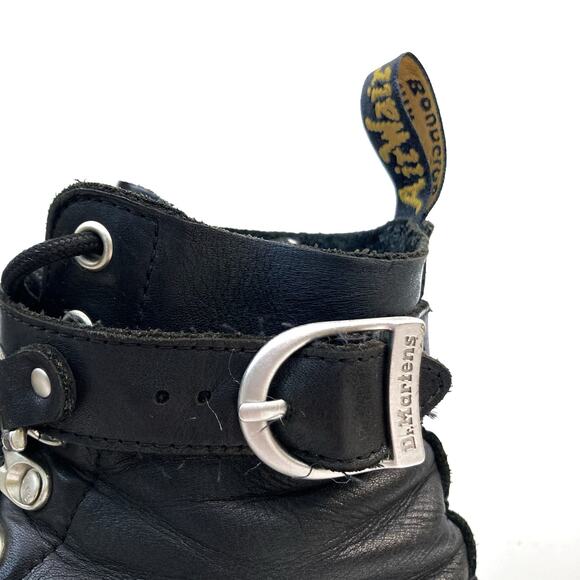 Dr. Martens 1460 Pascal Chain Black Leather Combat Boots | Punk Grunge Classic - Picture 16 of 16